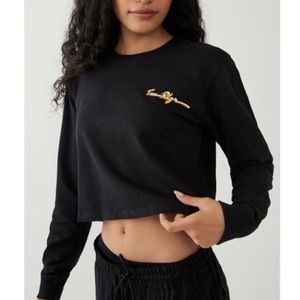True Religion Ombré Signature Cropped Top